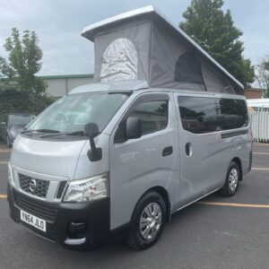 Nissan NV350 2.0 Auto 2012 SWB 60,350 miles in Silver Metallic Elevating roof 4 berth with sliding seat system (3602)
