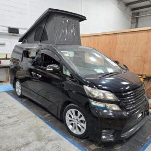 Toyota Vellfire/Alphard campervan 3.5V6 280ps 2WD Auto 2009 New shape. Black 40,222 miles. LEZ/CLEAN AIR ZONE COMPLIANT In build ready Mid Aug (3512)